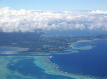 Aerial view of tropical islandsの写真素材