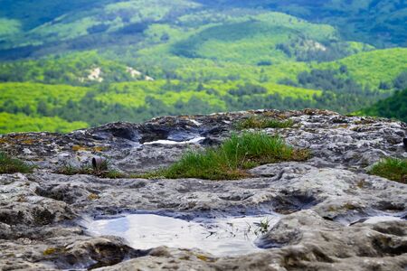 mountain top viewの写真素材