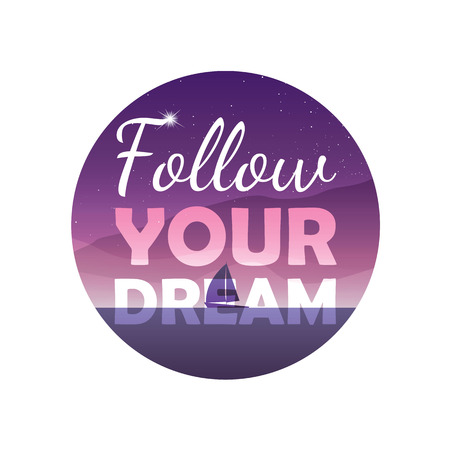 Sailing yacht on the horizon.のイラスト素材