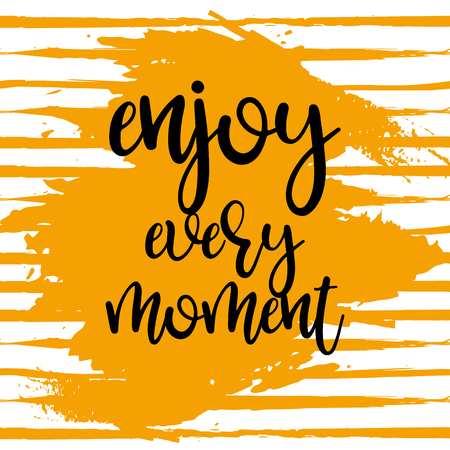 Enjoy every moment vector posterのイラスト素材