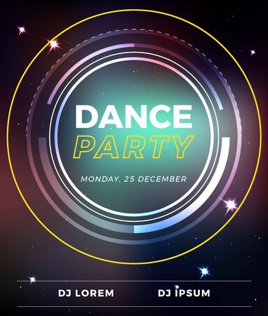 Space night party banner vector. Design elementの写真素材