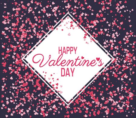 Happy Valentine Day lettering Greeting, vectorのイラスト素材