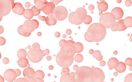 Lots of spheres with white background, 3d rendering.の写真素材