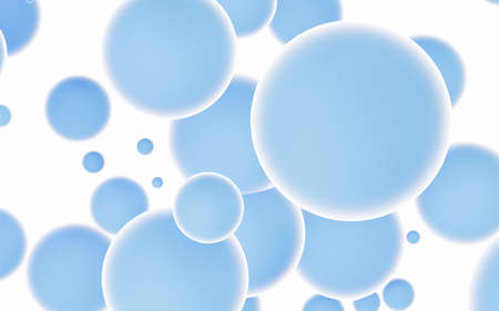 Lots of spheres with white background, 3d rendering.