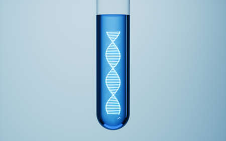 DNA in the test tube, 3d rendering. Computer digital drawing.の写真素材