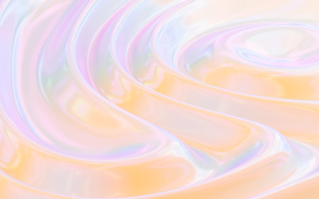 Gradient smooth cloth and curves, 3d rendering. Computer digital drawing.の写真素材
