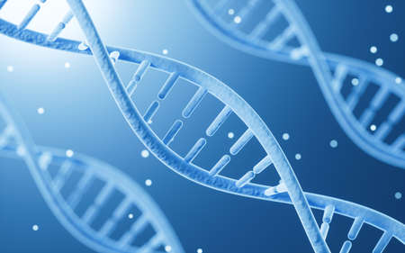 Science Biotechnology DNA chromosome, 3d rendering. Computer digital drawing.の写真素材