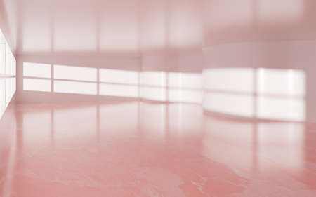 Pink room with marble, 3d rendering. Computer digital drawing.