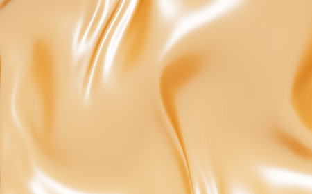 Gold abstract flowing cloth, 3d rendering. Computer digital drawing.の写真素材