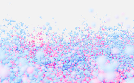 Colorful spheres background, 3d rendering. Digital drawing.