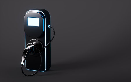 New energy vehicle charging pile, 3d rendering. Digital drawing.の写真素材