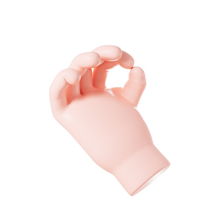 Cartoon diverse hand gestures, 3d rendering. Digital drawing.の写真素材