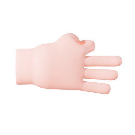 Cartoon diverse hand gestures, 3d rendering. Digital drawing.の写真素材