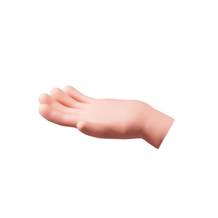 Cartoon diverse hand gestures, 3d rendering. Digital drawing.の写真素材