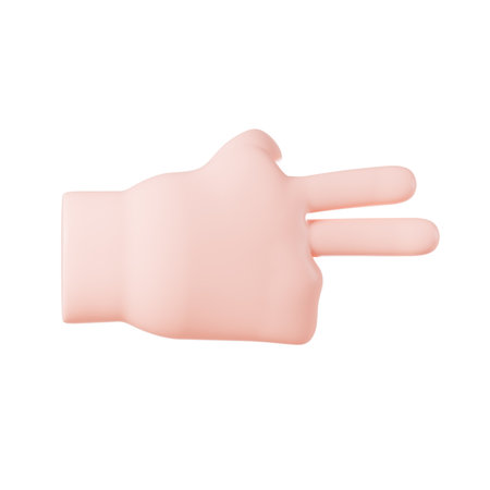 Cartoon diverse hand gestures, 3d rendering. Digital drawing.の写真素材