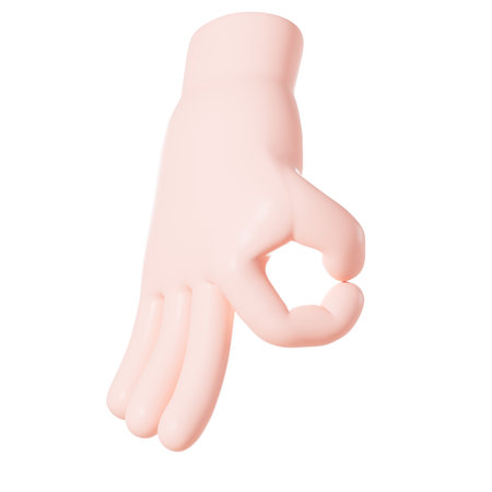 Cartoon diverse hand gestures, 3d rendering. Digital drawing.の写真素材