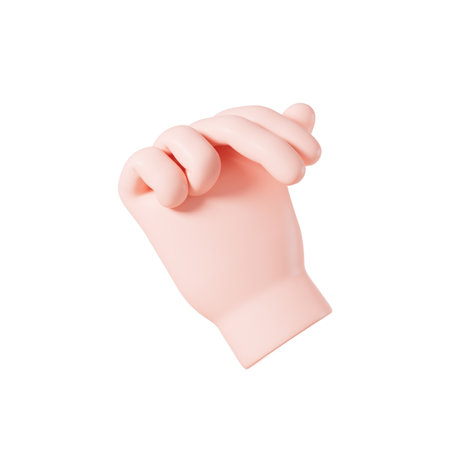 Cartoon diverse hand gestures, 3d rendering. Digital drawing.の写真素材