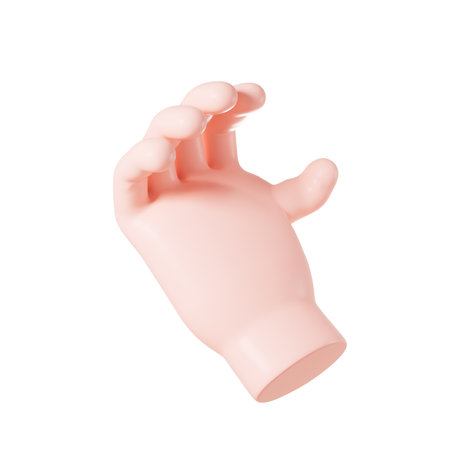 Cartoon diverse hand gestures, 3d rendering. Digital drawing.の写真素材