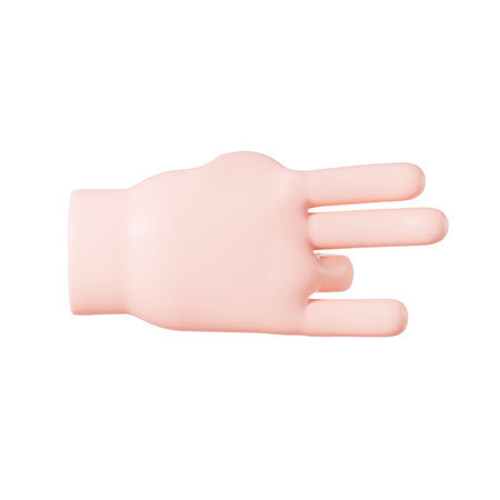 Cartoon diverse hand gestures, 3d rendering. Digital drawing.の写真素材