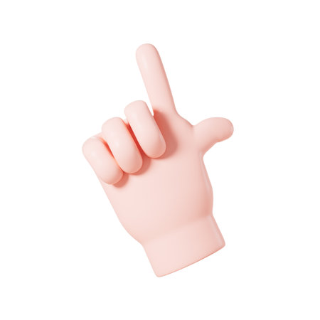 Cartoon diverse hand gestures, 3d rendering. Digital drawing.の写真素材