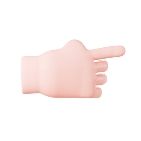Cartoon diverse hand gestures, 3d rendering. Digital drawing.の写真素材