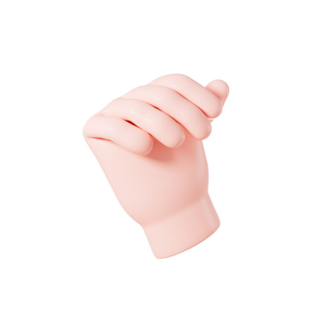 Cartoon diverse hand gestures, 3d rendering. Digital drawing.の写真素材