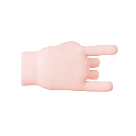 Cartoon diverse hand gestures, 3d rendering. Digital drawing.の写真素材