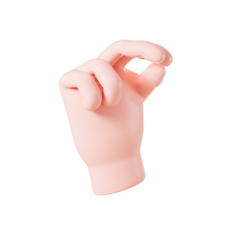 Cartoon diverse hand gestures, 3d rendering. Digital drawing.の写真素材
