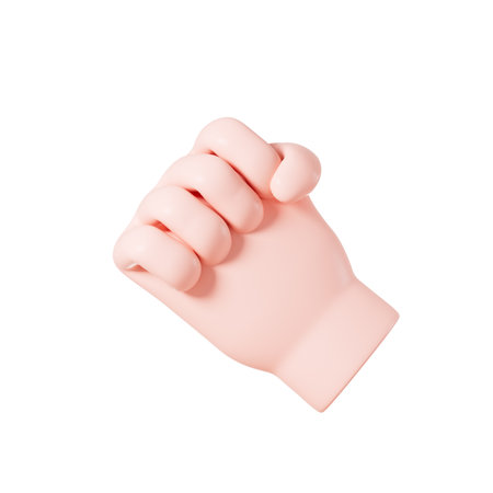 Cartoon diverse hand gestures, 3d rendering. Digital drawing.の写真素材