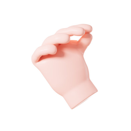 Cartoon diverse hand gestures, 3d rendering. Digital drawing.の写真素材