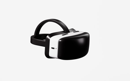 VR glasses virtual reality headset, 3d rendering. Digital drawing.の写真素材