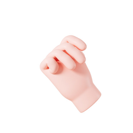 Cartoon diverse hand gestures, 3d rendering. Digital drawing.の写真素材