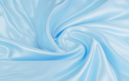 Abstract blue fabric silk texture background, 3d rendering. Digital drawing.の写真素材