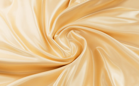 Abstract gold fabric silk texture background, 3d rendering. Digital drawing.の写真素材