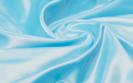 Abstract blue fabric silk texture background, 3d rendering. Digital drawing.の写真素材