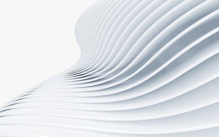 White abstract indoor architecture, 3d rendering. Digital drawing.の写真素材