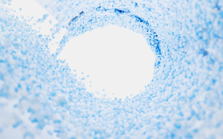 Abstract splash particles and balls, 3d rendering. Digital drawing.