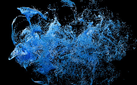 Abstract glowing particles, 3d rendering. Digital drawing.の写真素材