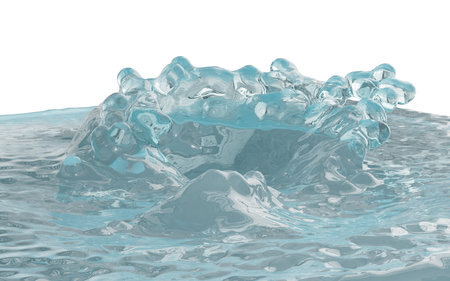 Abstract splash liquid, 3d rendering. Digital drawing.の写真素材