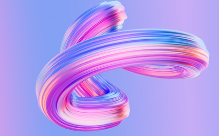 Abstract gradient curve background, 3d rendering. Digital drawing.の写真素材