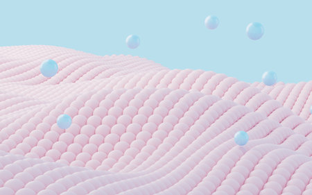 Pink braided fabric background, 3d rendering. Digital drawing.の写真素材