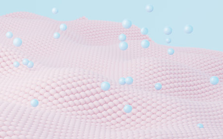 Pink braided fabric background, 3d rendering. Digital drawing.の写真素材