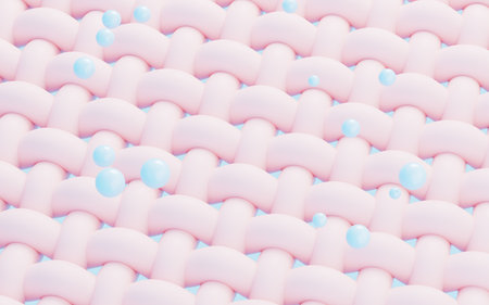 Abstract braided fabric background, 3d rendering. Digital drawing.の写真素材