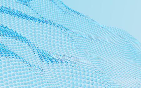 Transparent glass sphere background, 3d rendering. Digital drawing.の写真素材