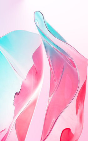Abstract gradient glass background, 3d rendering. Digital drawing.の写真素材