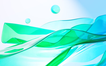 Abstract gradient glass background, 3d rendering. Digital drawing.の写真素材
