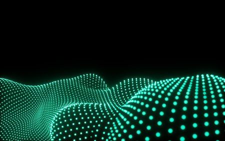 Abstract neon tunnel, neon wormhole, 3d rendering. Digital drawing.の写真素材