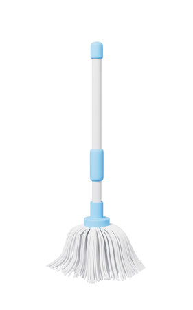 Cartoon mop isolated model, 3d rendering. 3d illustration.の写真素材