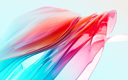 Abstract gradient glass background, 3d rendering. 3d illustration.の写真素材