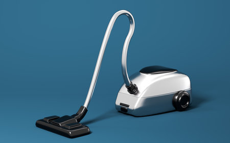 Vacuum cleaner model, home appliances, 3d rendering. 3d illustration.の写真素材